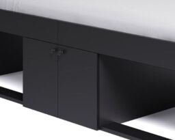 Arctic - Single - Storage Cabin Bed - Black - Wooden - 3ft - Happy Beds - thumbnail 4