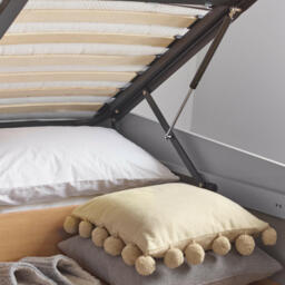 Malmo - King Size - Ottoman Bed - Grey - Wood - King - Happy Beds - thumbnail 6