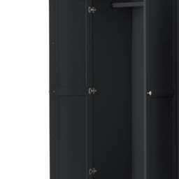 Maine - 3 Door Combination Wardrobe - Dark Grey - Wooden - Happy Beds - thumbnail 7