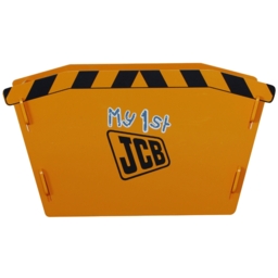 JCB - Children's Digger Skip Toybox - Yellow/Black - Wooden - Happy Beds - thumbnail 2