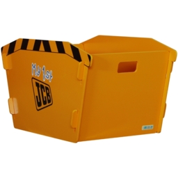 JCB - Children's Digger Skip Toybox - Yellow/Black - Wooden - Happy Beds - thumbnail 3