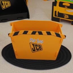 JCB - Children's Digger Skip Toybox - Yellow/Black - Wooden - Happy Beds - thumbnail 6