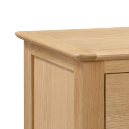 Cotswold - 3 Drawer Bedside Table - Oak - Wooden - Happy Beds - thumbnail 4