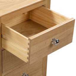 Cotswold - 3 Drawer Bedside Table - Oak - Wooden - Happy Beds - thumbnail 6