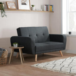 Farrow - 2 Seater Sofa Bed - Grey - Fabric - Happy Beds - thumbnail 1