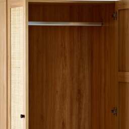 Padstow - Combination Wardrobe - Oak - Wooden/Rattan - Happy Beds - thumbnail 4