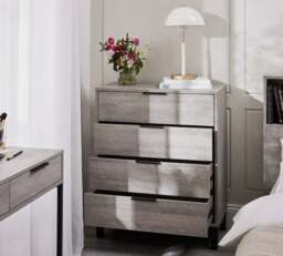Bali - 4 Drawer Chest - Oak - Wooden - Happy Beds - thumbnail 2