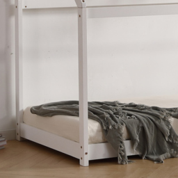 Ely - Single - Wooden House Bed - White - Wooden - 3ft - Happy Beds - thumbnail 3