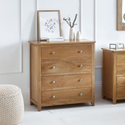 Mallory - 4 Drawer Chest - Oak - Wood - thumbnail 1