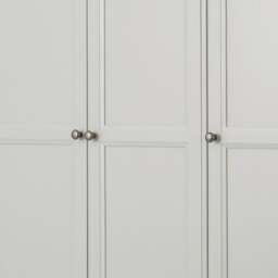 Maine - 3 Door Combination Wardrobe - Dove Grey - Wooden - Happy Beds - thumbnail 2