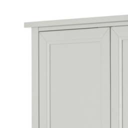 Maine - 3 Door Combination Wardrobe - Dove Grey - Wooden - Happy Beds - thumbnail 3