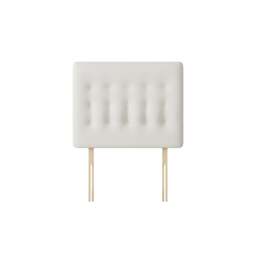 Cornell - King Size - Buttoned Headboard - White - Fabric - 5ft - Happy Beds - thumbnail 3
