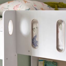 Vision - Single - Bunk Bed with Shelves - White - Wooden - 3ft - thumbnail 3