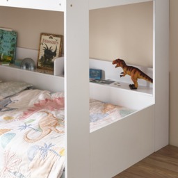 Vision - Single - Bunk Bed with Shelves - White - Wooden - 3ft - thumbnail 5