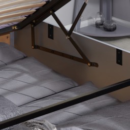 Phoenix - Double - Ottoman Storage Bed - Stone Grey - Wooden - Double - Happy Beds - thumbnail 6