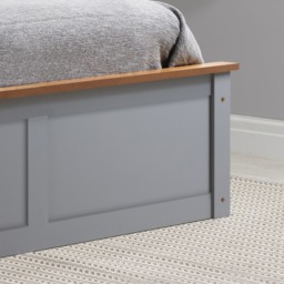 Phoenix - Double - Ottoman Storage Bed - Stone Grey - Wooden - Double - Happy Beds - thumbnail 7