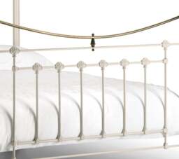 Victoria - Double - White - Metal - High Foot-End Bed - 4ft6 - Happy Beds - thumbnail 5