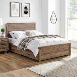 Rodley - Super King Size - Ottoman Storage Bed - Oak - Wooden - 6ft - Happy Beds - thumbnail 1