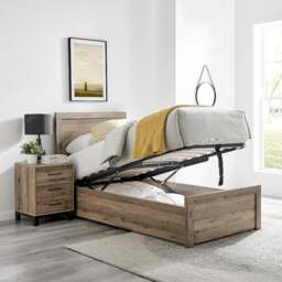 Rodley - Super King Size - Ottoman Storage Bed - Oak - Wooden - 6ft - Happy Beds - thumbnail 6