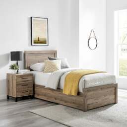 Rodley - Super King Size - Ottoman Storage Bed - Oak - Wooden - 6ft - Happy Beds - thumbnail 8