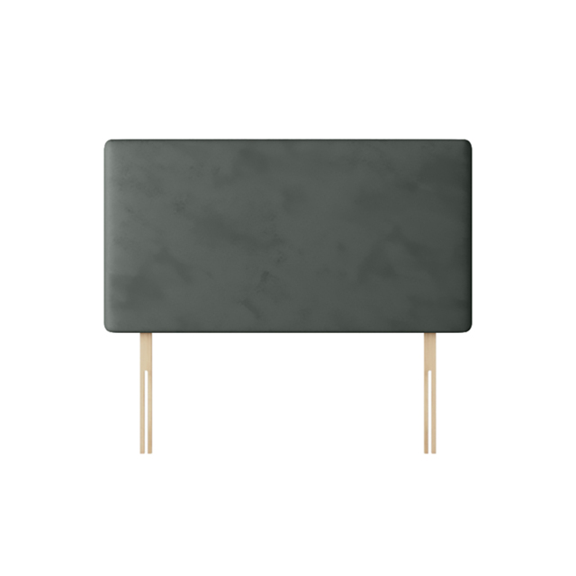 Cornell - Small Single - Plain Headboard - Dark Grey - Velvet - 2ft6 - Happy Beds - image 1
