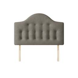 Victor - Double - Buttoned Headboard - Dark Grey - Fabric - 4ft6 - Happy Beds