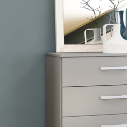 Lynx - 4 Drawer Chest - Grey - Wooden - Happy Beds - thumbnail 2