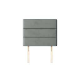 Cornell - Double - Lined Headboard - Light Grey - Velvet - 4ft6 - Happy Beds - thumbnail 3