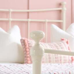 Emily - Double - Metal Bed - Cream White - Metal - 4ft6 - Happy Beds - thumbnail 5