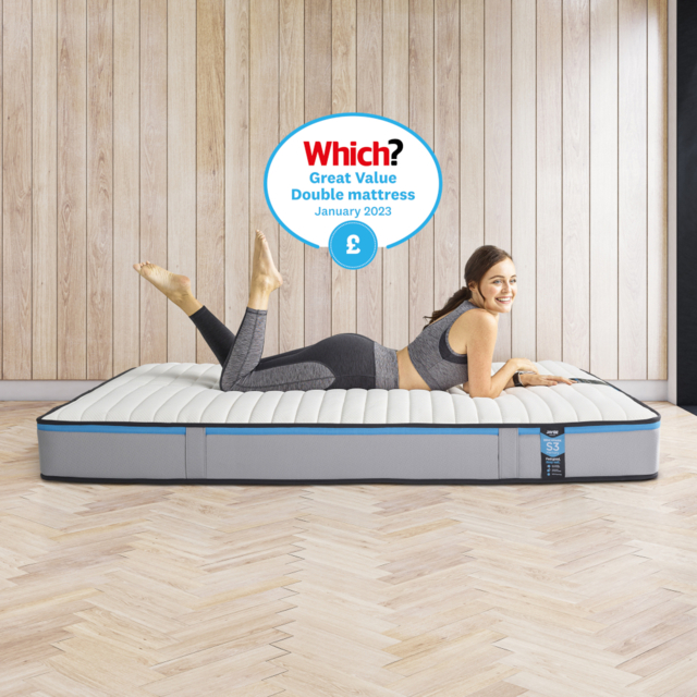 Jay-Be Benchmark S3 Memory Fibre Spring Mattress - 5ft King Size (150 x 200 cm) - image 1