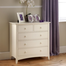 Cameo - 3+2 Drawer Chest - Stone White - Wooden - Happy Beds - thumbnail 1
