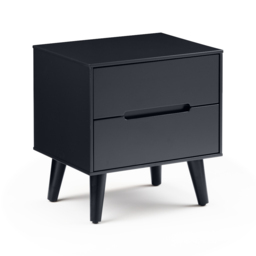 Alicia - 2 Drawer Bedside Table - Grey - Wooden - Happy Beds - thumbnail 3