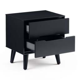Alicia - 2 Drawer Bedside Table - Grey - Wooden - Happy Beds - thumbnail 4