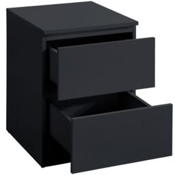 Oslo - 2 Drawer Bedside Table - Black - Wooden - Happy Beds - thumbnail 5