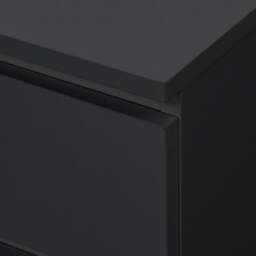 Oslo - 2 Drawer Bedside Table - Black - Wooden - Happy Beds - thumbnail 4