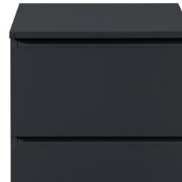 Oslo - 2 Drawer Bedside Table - Black - Wooden - Happy Beds - thumbnail 6