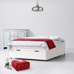 King Size - Divan Bed - White - Fabric - 5ft - Happy Beds - thumbnail 5