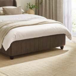 Marley - Double - Ottoman Storage Bed - Brown - Velvet - 4ft6 - thumbnail 6