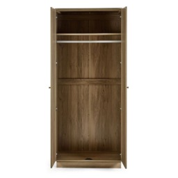 Ingrid - 2 Door Wardrobe - Light Oak - Wooden - Happy Beds - thumbnail 7
