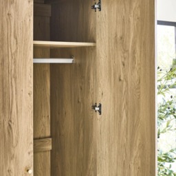Ingrid - 2 Door Wardrobe - Light Oak - Wooden - Happy Beds - thumbnail 3