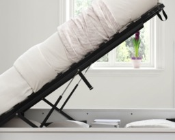 Oslo - King Size - Ottoman Storage Bed - White - Wooden - 5ft - Happy Beds - thumbnail 7