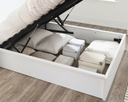 Oslo - King Size - Ottoman Storage Bed - White - Wooden - 5ft - Happy Beds - thumbnail 5