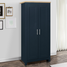 Highgate - 2 Door Wardrobe - Blue/Oak - Wooden - Happy Beds - thumbnail 5