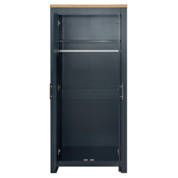 Highgate - 2 Door Wardrobe - Blue/Oak - Wooden - Happy Beds - thumbnail 4