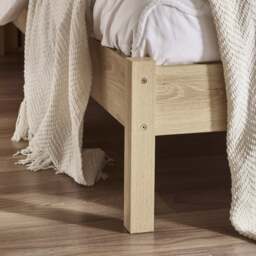 Padstow - Double - Rattan Bed - Oak - Wooden - 4ft6 - Happy Beds - thumbnail 4