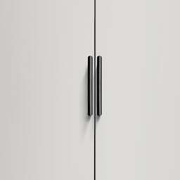 Alba – 2 Door Wardrobe – Silk Grey – Lacquered MDF - Happy Beds - thumbnail 4