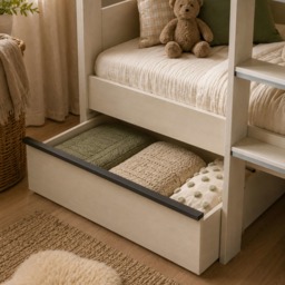 Celeste - Single - Bunk Bed with Two Underbed Drawers - Off-White - Wooden - 3ft - thumbnail 4