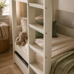 Celeste - Single - Bunk Bed with Two Underbed Drawers - Off-White - Wooden - 3ft - thumbnail 3