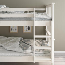 Atlantis - Single - Kids White Solid Pine Wooden Bunk Bed Frame - 3ft - Happy Beds - thumbnail 5