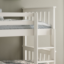 Atlantis - Single - Kids White Solid Pine Wooden Bunk Bed Frame - 3ft - Happy Beds - thumbnail 4